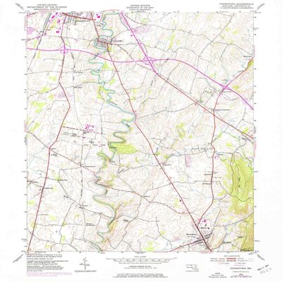 YellowMaps Funkstown MD topo map, 1:24000 Scale, 7.5 X 7.5 Minute, Historical, 1953, Updated 1977, 26.9 x 22 in - Polypropylene