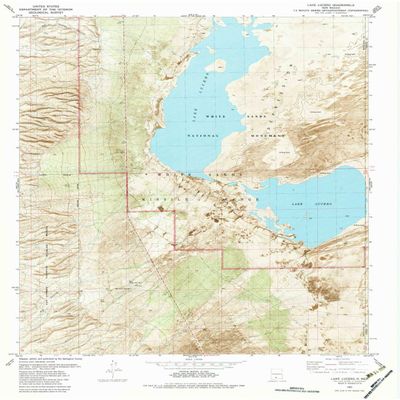 YellowMaps Lake Lucero NM topo map, 1:24000 Scale, 7.5 X 7.5 Minute, Historical, 1982, Updated 1982, 27 x 22.1 in - Polypropylene