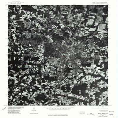 YellowMaps Rocky Mount NC topo map, 1:24000 Scale, 7.5 X 7.5 Minute, Historical, 1975, Updated 1978, 26.7 x 21.7 in - Polypropylene