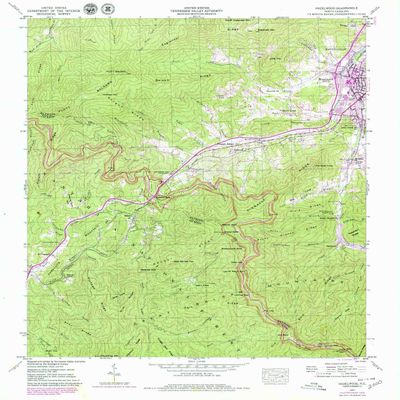 YellowMaps Hazelwood NC topo map, 1:24000 Scale, 7.5 X 7.5 Minute, Historical, 1941, Updated 1980, 26.9 x 22 in - Polypropylene