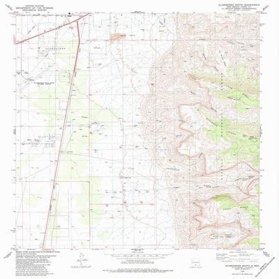 YellowMaps Alamogordo South NM topo map, 1:24000 Scale, 7.5 X 7.5 Minute, Historical, 1981, Updated 1984, 27 x 22 in - Polypropylene