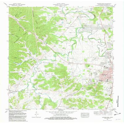 YellowMaps Leipers Fork TN topo map, 1:24000 Scale, 7.5 X 7.5 Minute, Historical, 1981, Updated 1988, 27.5 x 22 in - Polypropylene