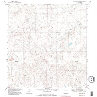 YellowMaps Big Spring Creek CO topo map, 1:24000 Scale, 7.5 X 7.5 Minute, Historical, 1979, Updated 1995, 26.7 x 21.9 in - Polypropylene