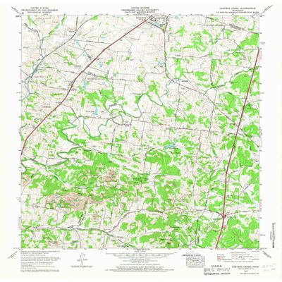 YellowMaps Carters Creek TN topo map, 1:24000 Scale, 7.5 X 7.5 Minute, Historical, 1965, Updated 1967, 27.5 x 22 in - Tyvek