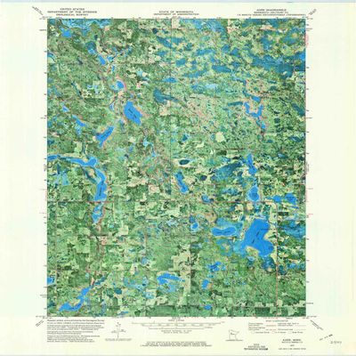 YellowMaps Aure MN topo map, 1:24000 Scale, 7.5 X 7.5 Minute, Historical, 1972, Updated 1974, 27.4 x 21.4 in - Polypropylene