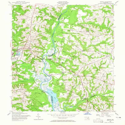 YellowMaps Bristol MD topo map, 1:24000 Scale, 7.5 X 7.5 Minute, Historical, 1957, Updated 1965, 26.8 x 22 in - Tyvek
