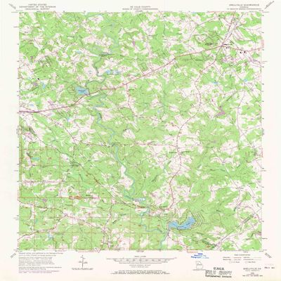 YellowMaps Snellville GA topo map, 1:24000 Scale, 7.5 X 7.5 Minute, Historical, 1956, Updated 1970, 26.9 x 22 in - Polypropylene