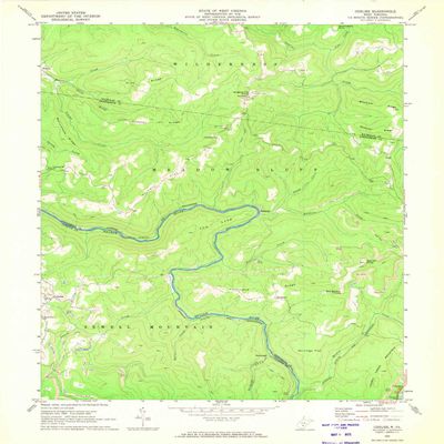 YellowMaps Corliss WV topo map, 1:24000 Scale, 7.5 X 7.5 Minute, Historical, 1969, Updated 1973, 26.9 x 22.1 in - Tyvek