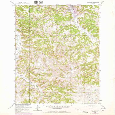 YellowMaps Lame Deer MT topo map, 1:24000 Scale, 7.5 X 7.5 Minute, Historical, 1958, Updated 1979, 26.8 x 22 in - Polypropylene
