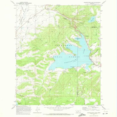 YellowMaps Georgetown Lake MT topo map, 1:24000 Scale, 7.5 X 7.5 Minute, Historical, 1971, Updated 1973, 26.8 x 22 in - Polypropylene