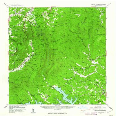 YellowMaps Linville Falls NC topo map, 1:62500 Scale, 15 X 15 Minute, Historical, 1956, Updated 1962, 20.9 x 17.1 in - Tyvek