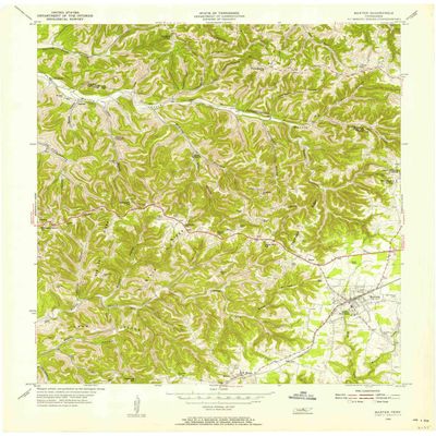 YellowMaps Baxter TN topo map, 1:24000 Scale, 7.5 X 7.5 Minute, Historical, 1955, Updated 1956, 27.5 x 22 in - Polypropylene