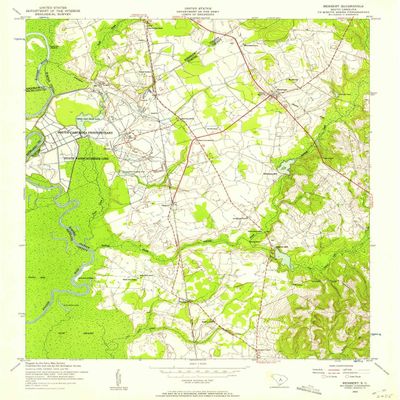 YellowMaps Rembert SC topo map, 1:24000 Scale, 7.5 X 7.5 Minute, Historical, 1953, Updated 1957, 26.8 x 22 in - Polypropylene