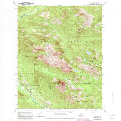 YellowMaps Baring WA topo map, 1:24000 Scale, 7.5 X 7.5 Minute, Historical, 1965, Updated 1982, 26.8 x 22 in - Polypropylene