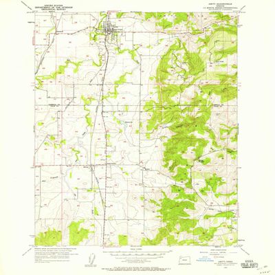 YellowMaps Amity OR topo map, 1:24000 Scale, 7.5 X 7.5 Minute, Historical, 1957, Updated 1958, 26.9 x 22 in - Polypropylene