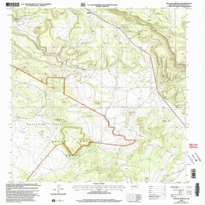 YellowMaps Apache Springs NM topo map, 1:24000 Scale, 7.5 X 7.5 Minute, Historical, 2002, Updated 2003, 27 x 22 in - Polypropylene