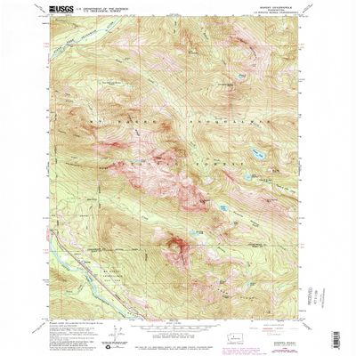 YellowMaps Baring WA topo map, 1:24000 Scale, 7.5 X 7.5 Minute, Historical, 1965, Updated 1982, 26.8 x 22 in - Polypropylene