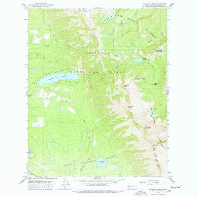 YellowMaps Holland Lake MT topo map, 1:24000 Scale, 7.5 X 7.5 Minute, Historical, 1965, Updated 1978, 26.8 x 22 in - Polypropylene