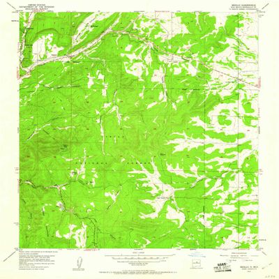 Sedillo NM topo map, 1:24000 Scale, 7.5 X 7.5 Minute, Historical, 1954, Updated 1960, 26.9 x 21.8 in - Tyvek