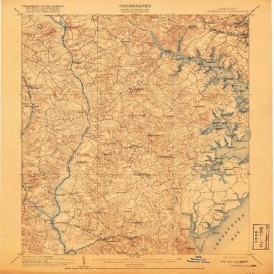 YellowMaps Owensville MD topo map, 1:62500 Scale, 15 X 15 Minute, Historical, 1905, Updated 1918, 20 x 16.5 in - Tyvek