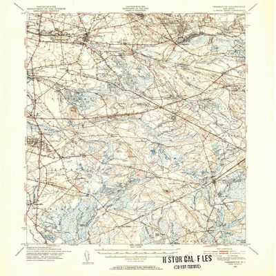 YellowMaps Pemberton NJ topo map, 1:62500 Scale, 15 X 15 Minute, Historical, 1949, Updated 1954, 20.9 x 17 in - Polypropylene