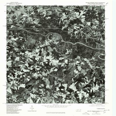 YellowMaps Boiling Springs South NC topo map, 1:24000 Scale, 7.5 X 7.5 Minute, Historical, 1976, Updated 1978, 26.9 x 22 in - Polypropylene
