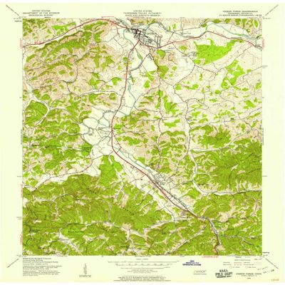 YellowMaps Pigeon Forge TN topo map, 1:24000 Scale, 7.5 X 7.5 Minute, Historical, 1956, Updated 1958, 27.3 x 22 in - Tyvek