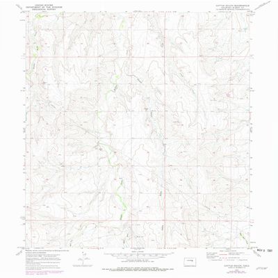YellowMaps Cattle Gulch CO topo map, 1:24000 Scale, 7.5 X 7.5 Minute, Historical, 1970, Updated 1979, 26.9 x 21.9 in - Polypropylene