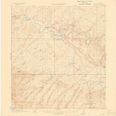 YellowMaps Axial CO topo map, 1:62500 Scale, 15 X 15 Minute, Historical, 1914, 19.8 x 16.6 in - Polypropylene