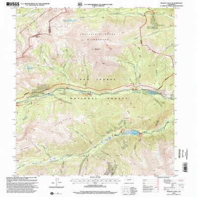 Mount Yale CO topo map, 1:24000 Scale, 7.5 X 7.5 Minute, Historical, 1994, Updated 2001, 26.7 x 22.1 in - Polypropylene