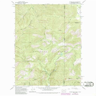 YellowMaps Helmer MTN WA topo map, 1:24000 Scale, 7.5 X 7.5 Minute, Historical, 1967, Updated 1986, 27 x 22 in - Polypropylene
