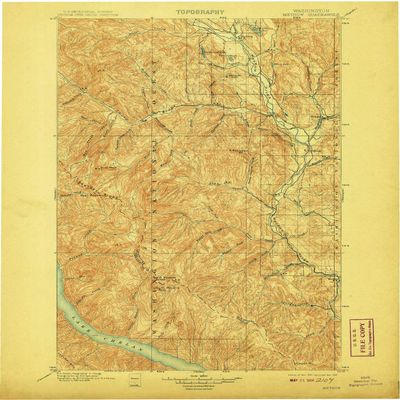 Methow WA topo map, 1:125000 Scale, 30 X 30 Minute, Historical, 1901, Updated 1908, 19.9 x 16.5 in - Polypropylene