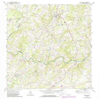 YellowMaps Stanfield NC topo map, 1:24000 Scale, 7.5 X 7.5 Minute, Historical, 1971, Updated 1987, 26.8 x 22 in - Polypropylene