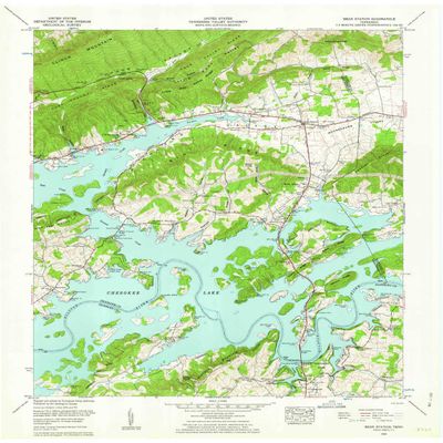 YellowMaps Bean Station TN topo map, 1:24000 Scale, 7.5 X 7.5 Minute, Historical, 1960, Updated 1962, 27.5 x 22 in - Polypropylene