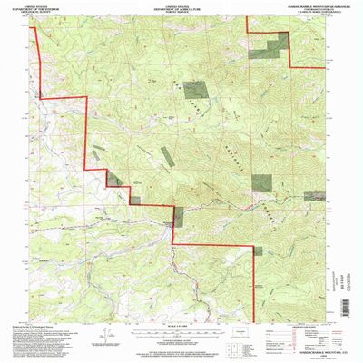 YellowMaps Hardscrabble Mountain CO topo map, 1:24000 Scale, 7.5 X 7.5 Minute, Historical, 1994, Updated 1998, 26.8 x 21.9 in - Polypropylene