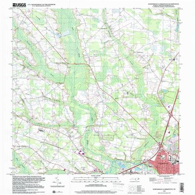 YellowMaps Northwest Lumberton NC topo map, 1:24000 Scale, 7.5 X 7.5 Minute, Historical, 1997, Updated 2000, 26.8 x 22 in - Polypropylene