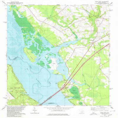 YellowMaps Saint Paul SC topo map, 1:24000 Scale, 7.5 X 7.5 Minute, Historical, 1980, Updated 1980, 26.8 x 22 in - Tyvek
