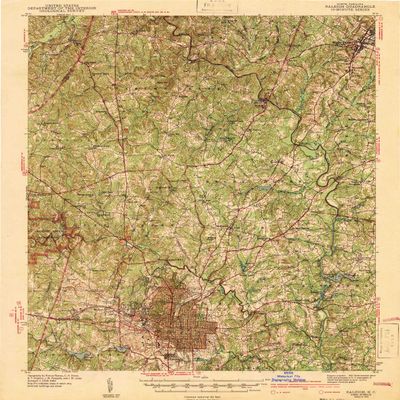 YellowMaps Raleigh NC topo map, 1:62500 Scale, 15 X 15 Minute, Historical, 1943, 19.7 x 16.4 in - Polypropylene