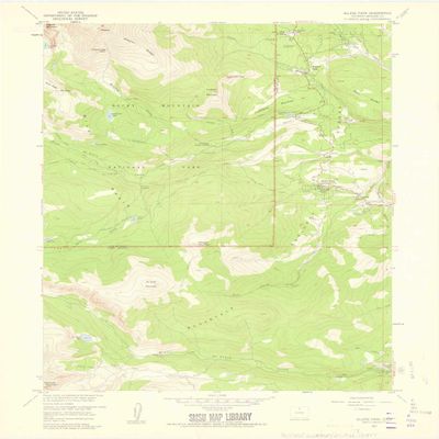 YellowMaps Allens Park CO topo map, 1:24000 Scale, 7.5 X 7.5 Minute, Historical, 1957, Updated 1959, 27.3 x 22 in - Polypropylene