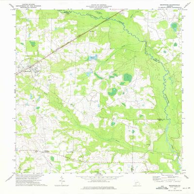 YellowMaps Bronwood GA topo map, 1:24000 Scale, 7.5 X 7.5 Minute, Historical, 1973, Updated 1975, 27 x 22.7 in - Polypropylene