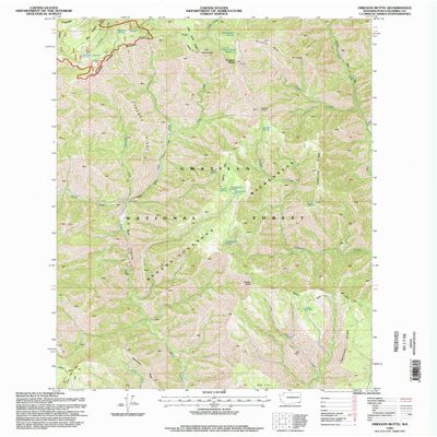 YellowMaps Oregon Butte WA topo map, 1:24000 Scale, 7.5 X 7.5 Minute, Historical, 1995, Updated 1998, 27 x 22.1 in - Polypropylene