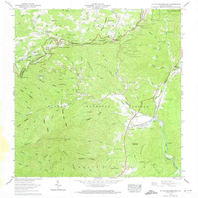 YellowMaps Little Switzerland NC topo map, 1:24000 Scale, 7.5 X 7.5 Minute, Historical, 1960, Updated 1974, 26.9 x 22.1 in - Tyvek