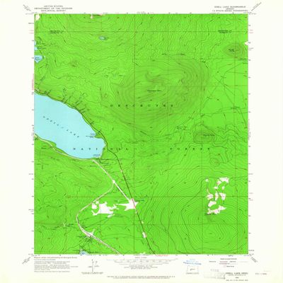 YellowMaps Odell Lake OR topo map, 1:24000 Scale, 7.5 X 7.5 Minute, Historical, 1963, Updated 1965, 26.8 x 22 in - Polypropylene