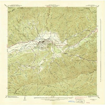 YellowMaps Andrews NC topo map, 1:24000 Scale, 7.5 X 7.5 Minute, Historical, 1938, 27 x 22.1 in - Tyvek