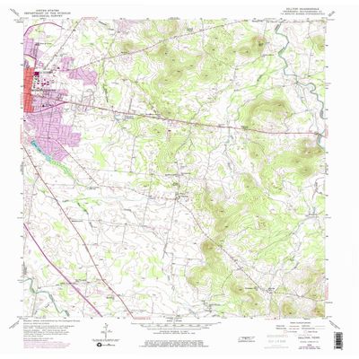 YellowMaps Dillton TN topo map, 1:24000 Scale, 7.5 X 7.5 Minute, Historical, 1956, Updated 1977, 27.4 x 22.1 in - Polypropylene