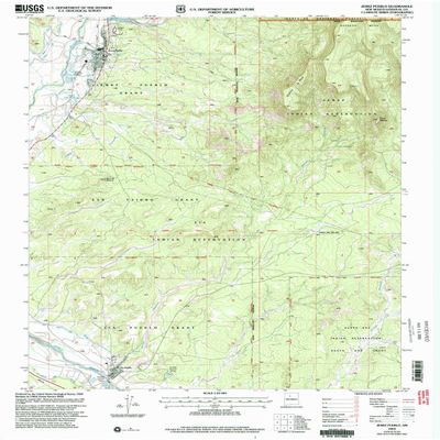 Jemez Pueblo NM topo map, 1:24000 Scale, 7.5 X 7.5 Minute, Historical, 2002, Updated 2003, 27 x 22 in - Polypropylene