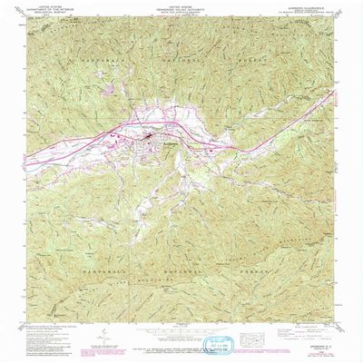 YellowMaps Andrews NC topo map, 1:24000 Scale, 7.5 X 7.5 Minute, Historical, 1938, Updated 1991, 27 x 22.1 in - Tyvek