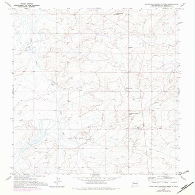 YellowMaps Antelope Lookout Mesa NM topo map, 1:24000 Scale, 7.5 X 7.5 Minute, Historical, 1970, Updated 1982, 26.9 x 22 in - Polypropylene