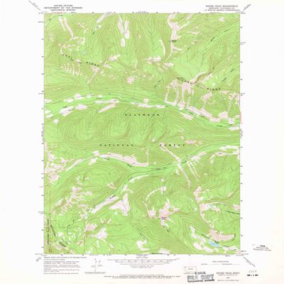 YellowMaps Moose Peak MT topo map, 1:24000 Scale, 7.5 X 7.5 Minute, Historical, 1966, Updated 1971, 26.9 x 21.9 in - Polypropylene