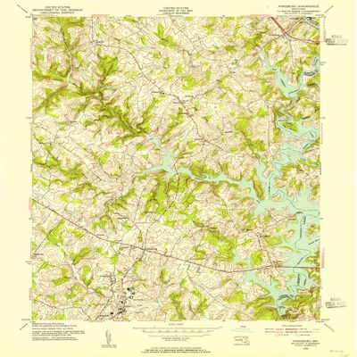 YellowMaps Finksburg MD topo map, 1:24000 Scale, 7.5 X 7.5 Minute, Historical, 1953, Updated 1955, 26.9 x 21.9 in - Tyvek